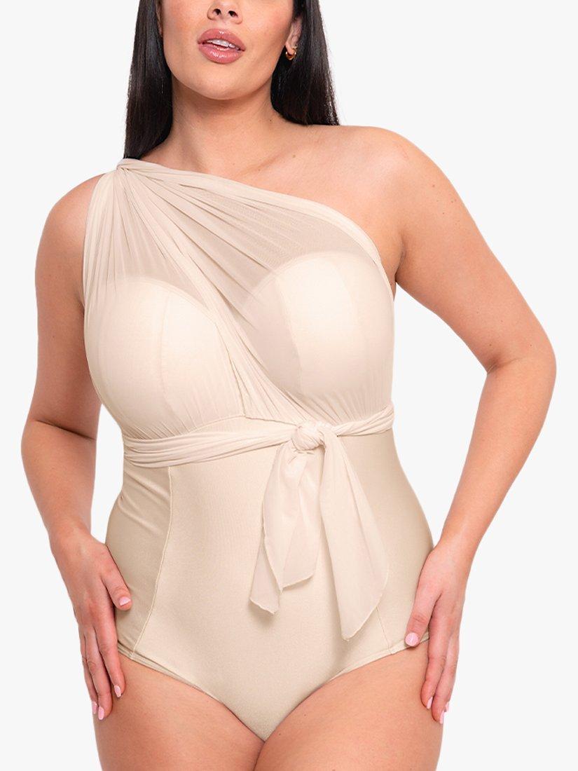 Curvy Kate Wrapsody Bandeau Swimsuit, Oyster