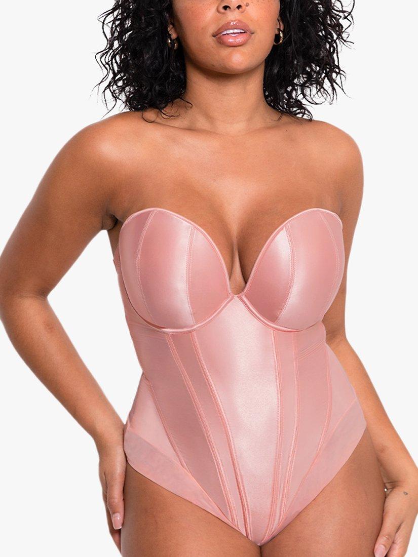 Curvy Kate Classique Plunge Strapless Padded Body, Powdery Pink