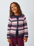 John Lewis Heirloom Collection Kids' Fair Isle Lambswool Rich Cardigan, Multi