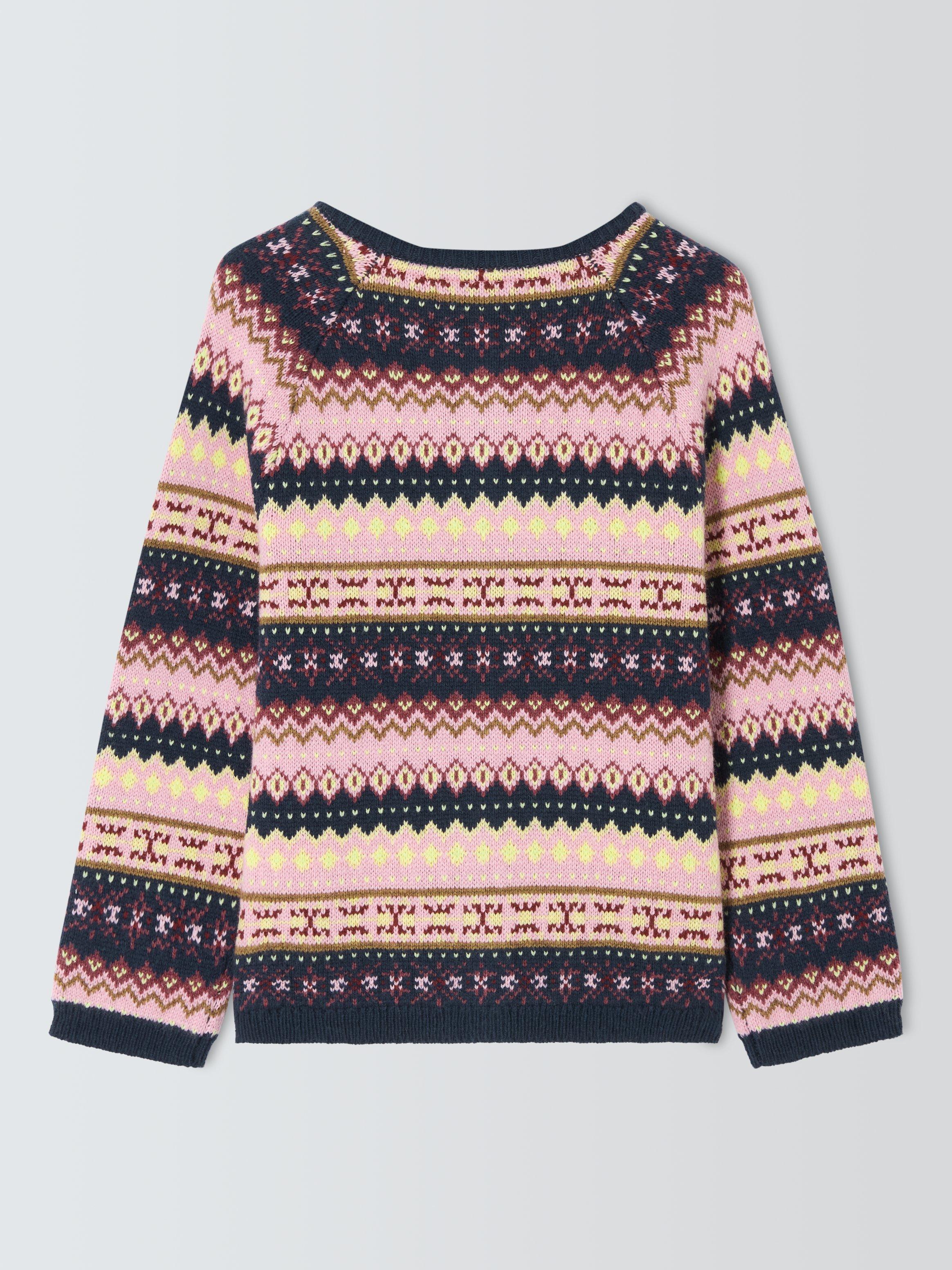 John Lewis Heirloom Collection Kids' Fair Isle Lambswool Rich Cardigan ...