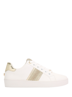 Carvela Rapid Trainers, White/Gold