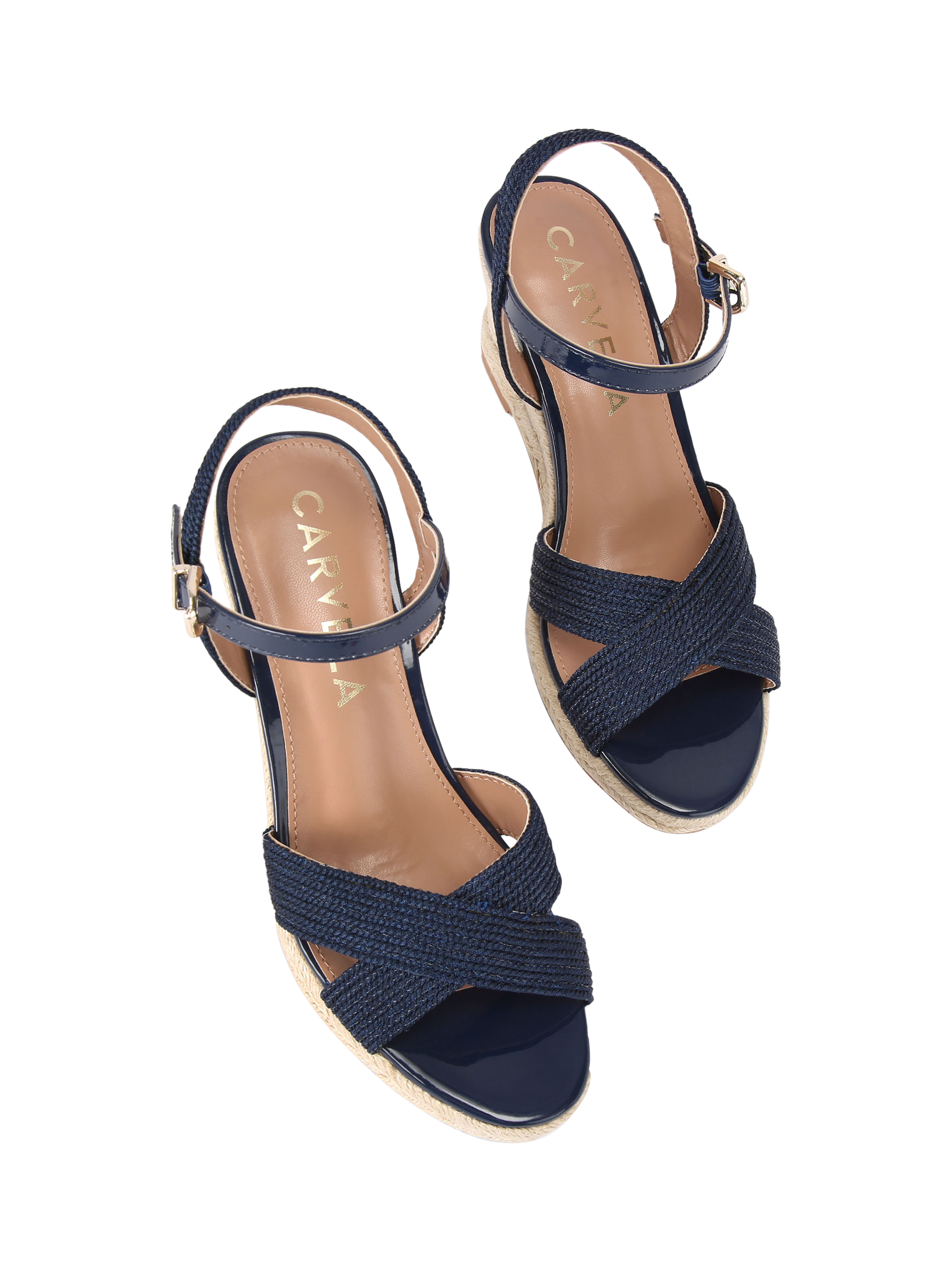 Carvela Divine Espadrilles, Navy, 3