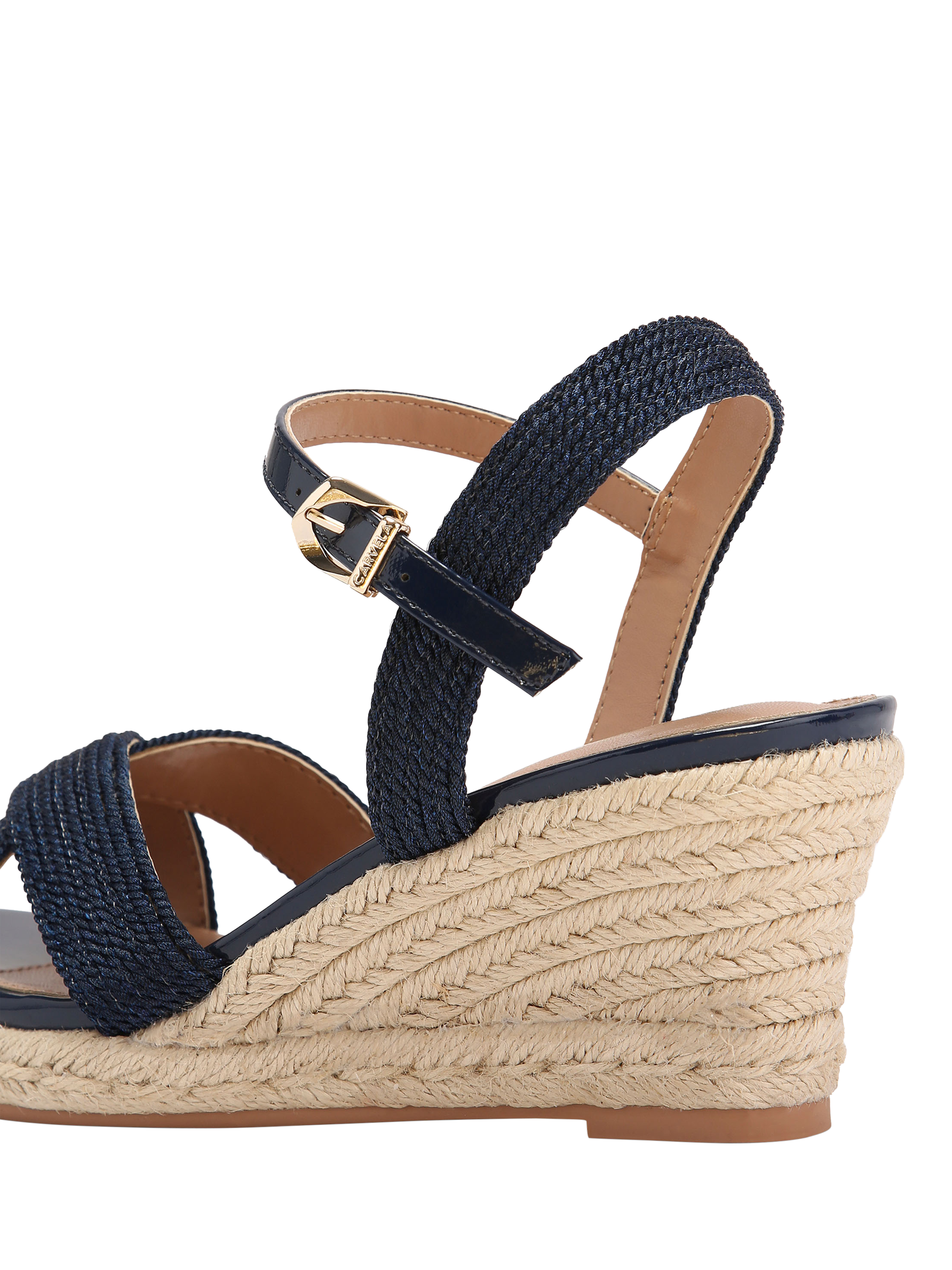 Carvela Divine Espadrilles, Navy, 3