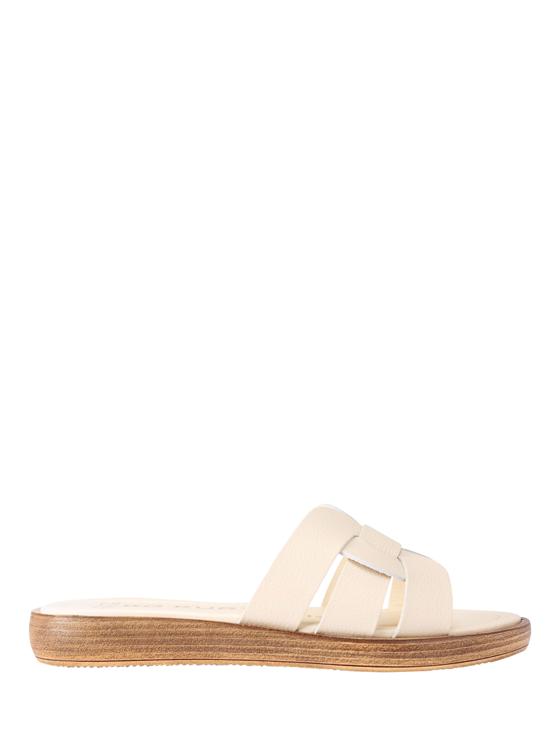 KG Kurt Geiger Robin Leather Slider Sandals, Putty