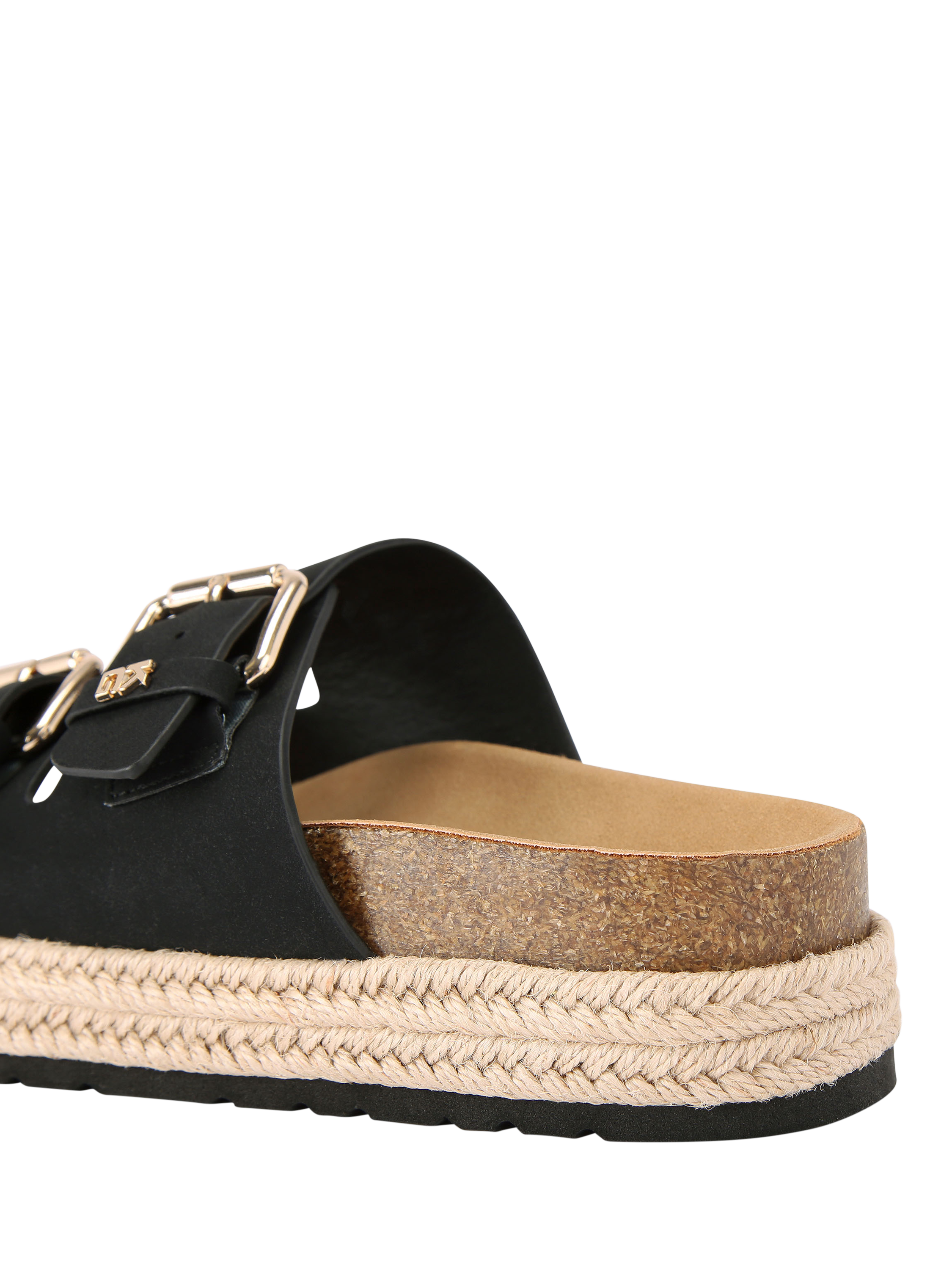 Product image 4 of 4, which shows KG Kurt Geiger Raquel Footbed Sandals, Black, 3