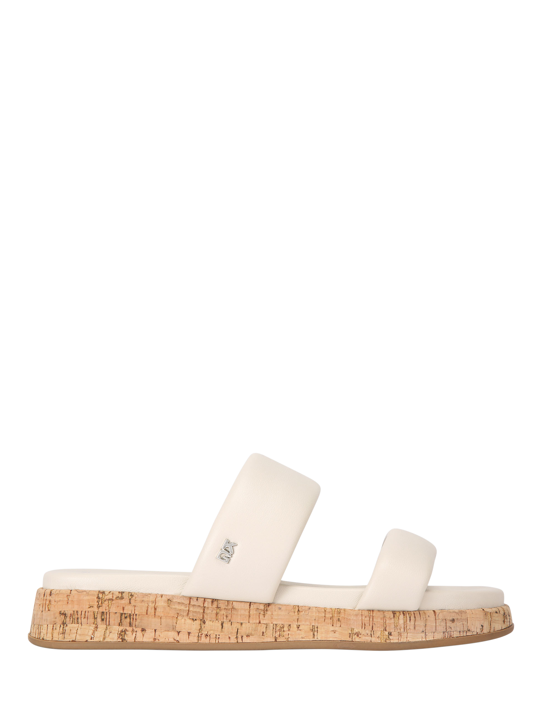 KG Kurt Geiger Dara Leather Sliders, Natural Putty