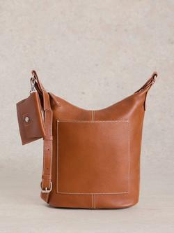 White Stuff Fern Leather Cross Body Bag, Mid Tan, Mid Tan