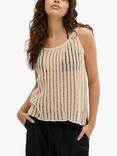 MY ESSENTIAL WARDROBE Diva Knitted Scoop Neck Tank Top, Birch