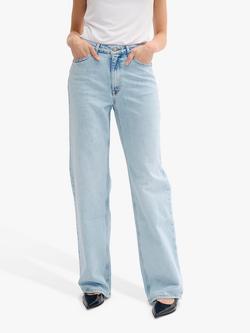 MY ESSENTIAL WARDROBE Louis High Waisted Wide Leg Jeans, Light Blue Retro