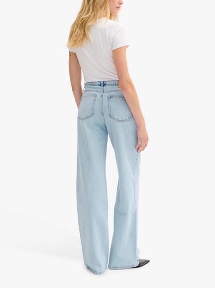 MY ESSENTIAL WARDROBE Louis High Waisted Wide Leg Jeans - view 2, Light Blue Retro