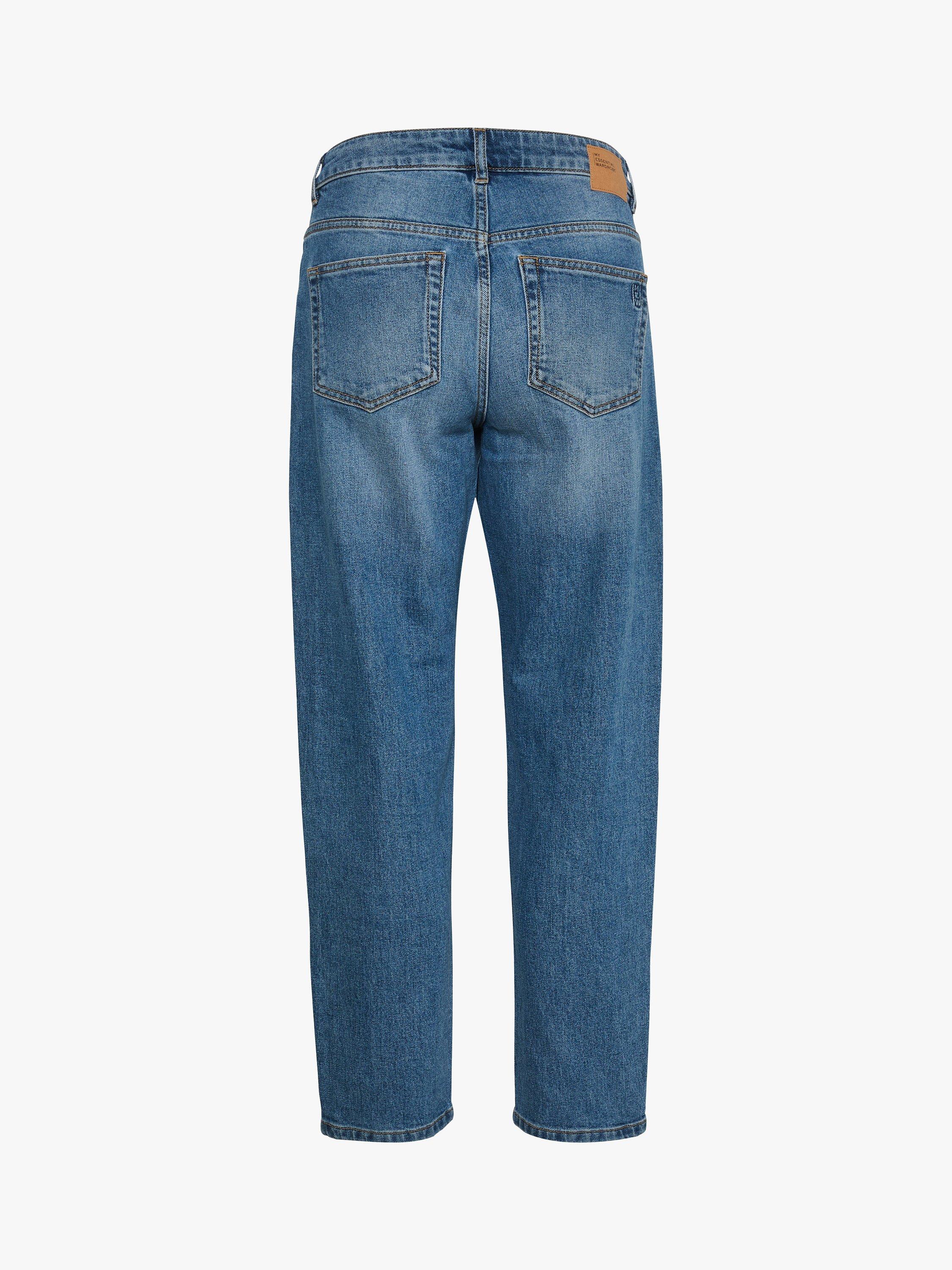 Product image 5 of 5, which shows MY ESSENTIAL WARDROBE Mommy High Tapered Jeans, Medium Blue Retro Wash, 26S