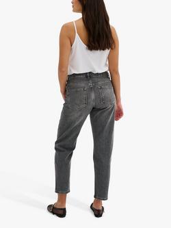 MY ESSENTIAL WARDROBE Mommy High Tapered Jeans - view 2, Dark Grey Retro Wash