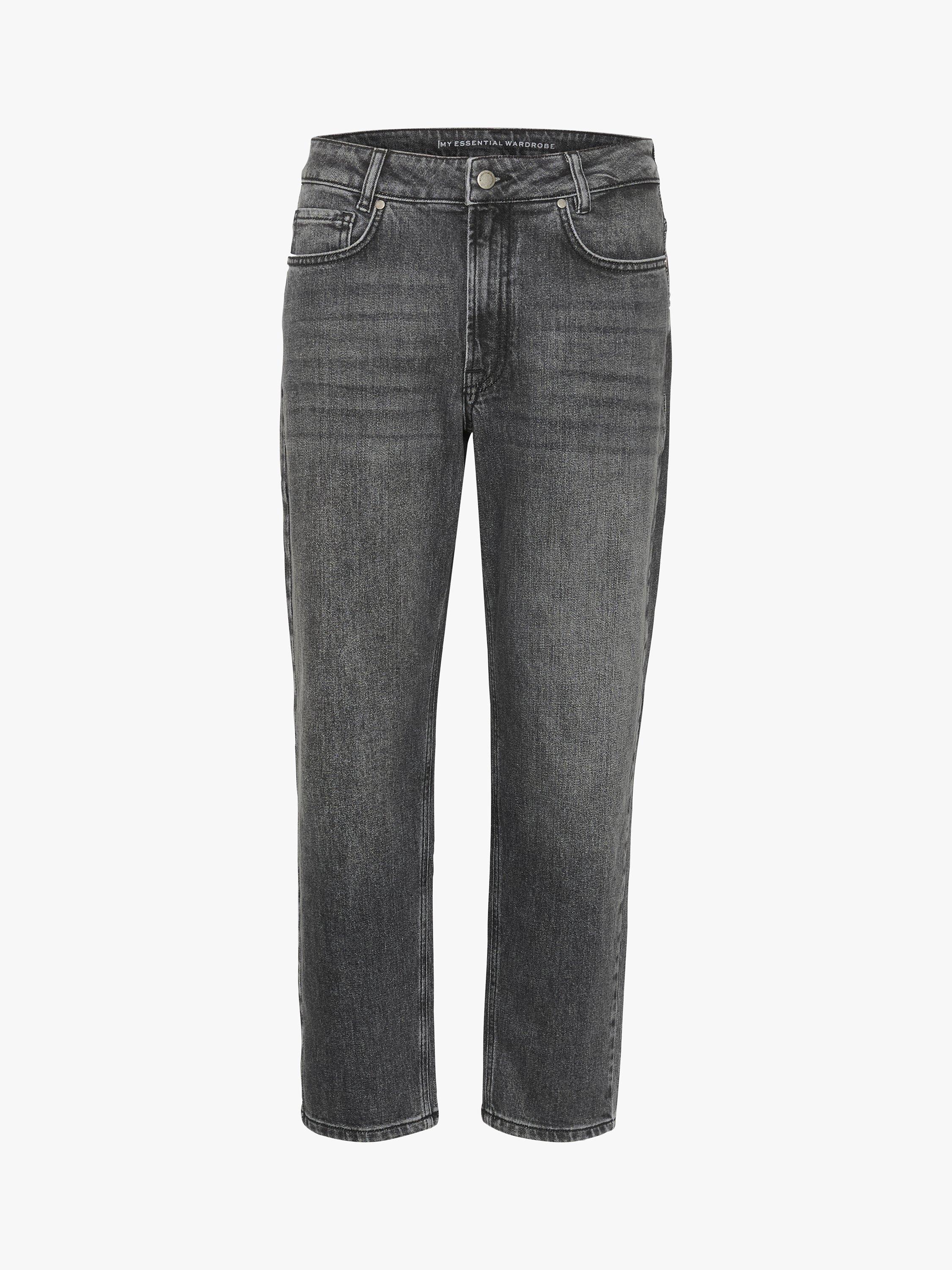 Product image 4 of 5, which shows MY ESSENTIAL WARDROBE Mommy High Tapered Jeans, Dark Grey Retro Wash, 26S