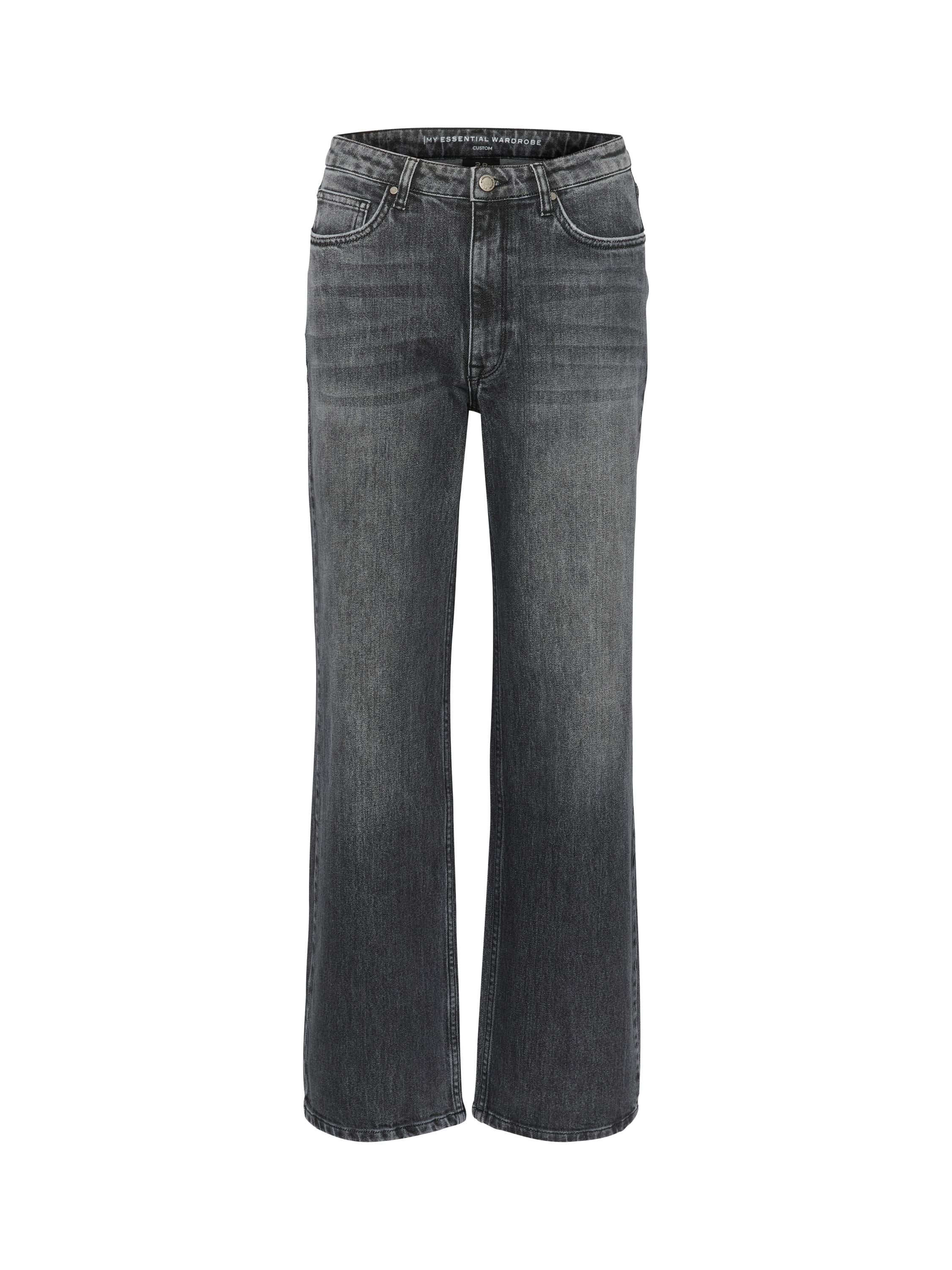 Product image 4 of 5, which shows MY ESSENTIAL WARDROBE Louis High Waisted Wide Leg Jeans, Dark Grey Retro, 26R