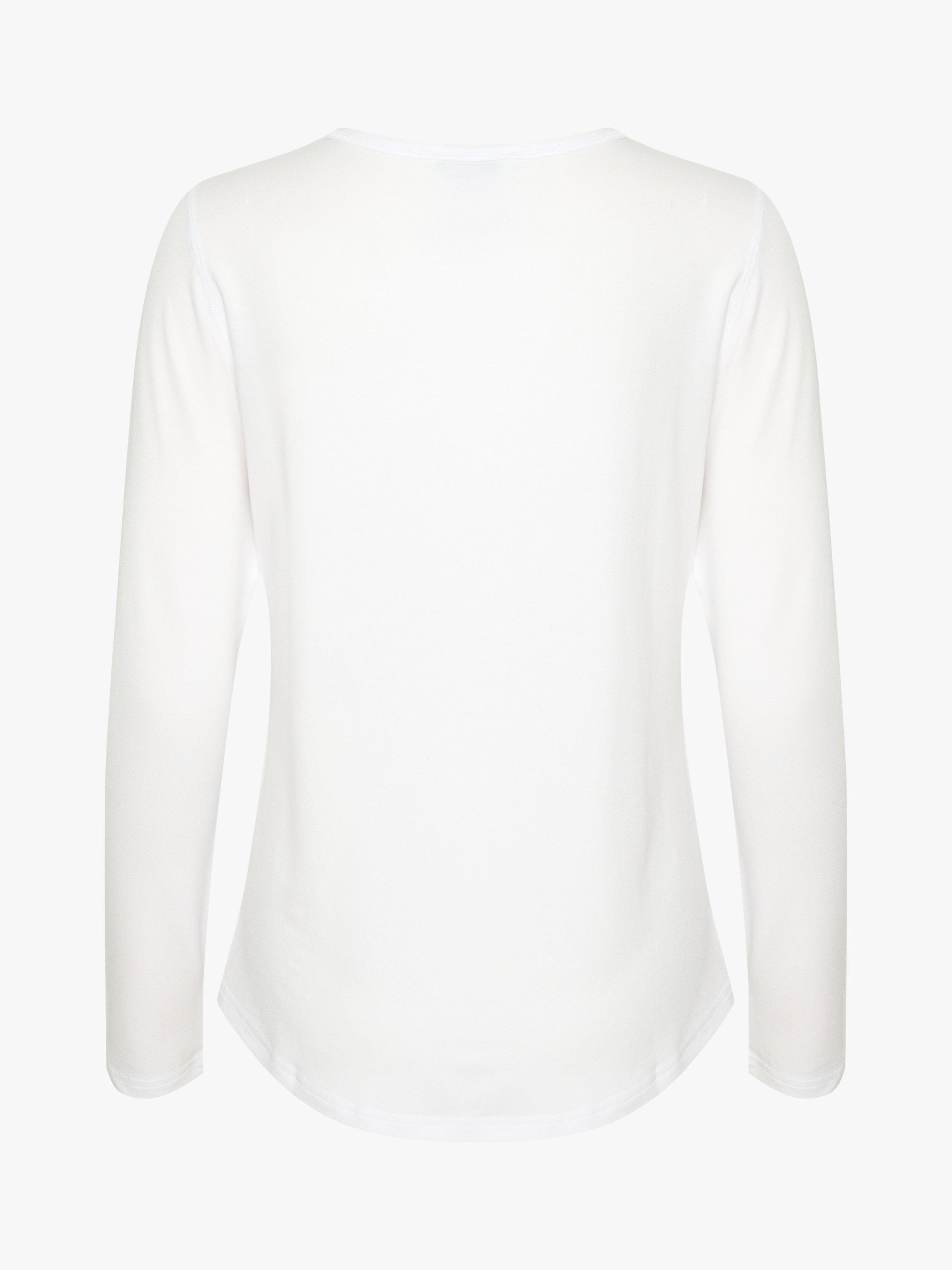 Product image 5 of 5, which shows MY ESSENTIAL WARDROBE Long Sleeve Top, Bright White, XS