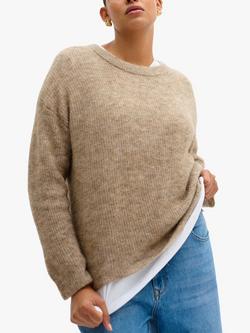 MY ESSENTIAL WARDROBE Wool Blend Knit Jumper, Dune Melange