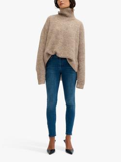 MY ESSENTIAL WARDROBE Wool Blend Roll Neck Jumper - view 2, Dune Melange