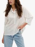 MY ESSENTIAL WARDROBE Tulla Boxy Fit Popover Shirt, Snow White