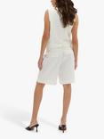 MY ESSENTIAL WARDROBE Carla High Waist Straight Leg Shorts, Bright White