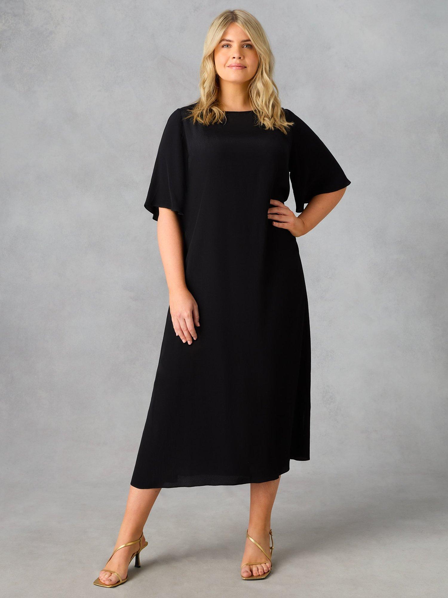 John lewis black midi dress hotsell