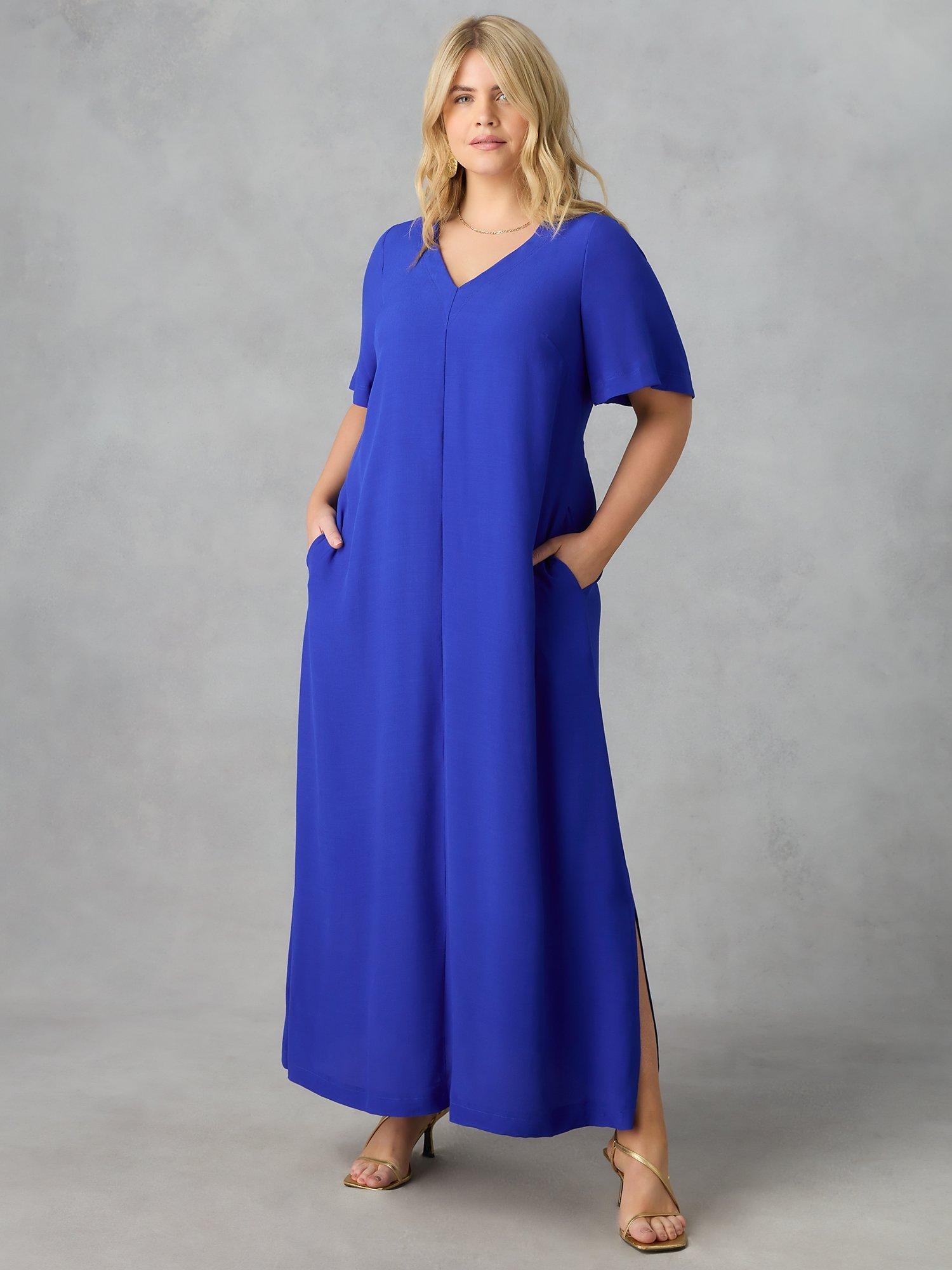 Live Unlimited Curve V Neck T shirt Maxi Dress