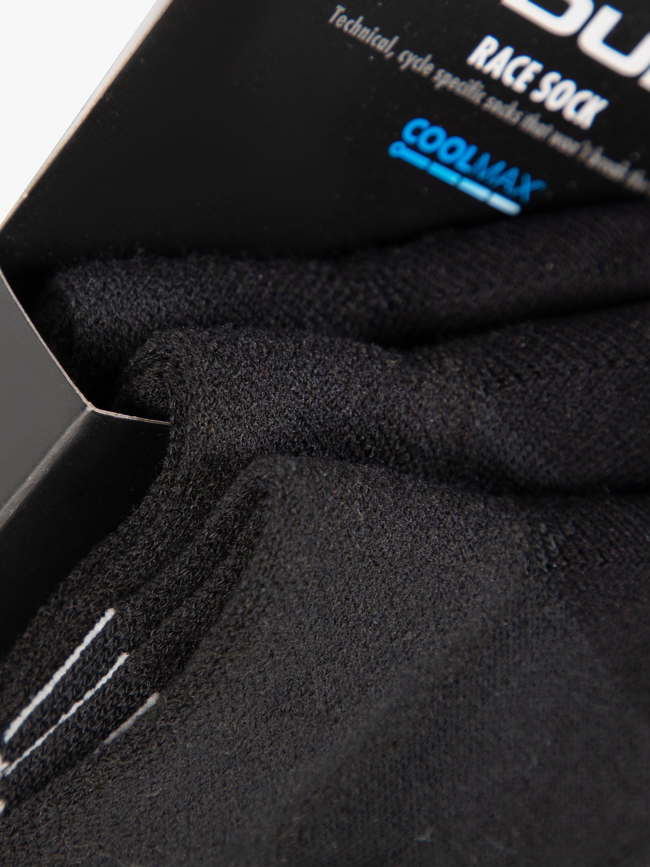 Product image 3 of 3, which shows Endura Men's Coolmax Race Socks, Black, S/M