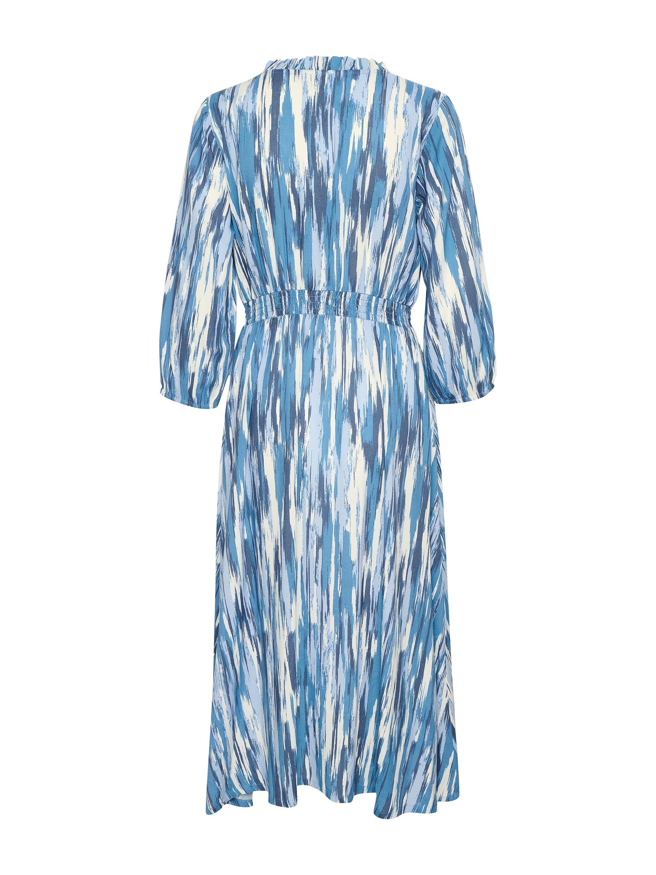 KAFFE Ariana Abstract Print Midi Dress, Blue, 8