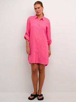 KAFFE Milia Shirt Dress, Hot Pink, Hot Pink