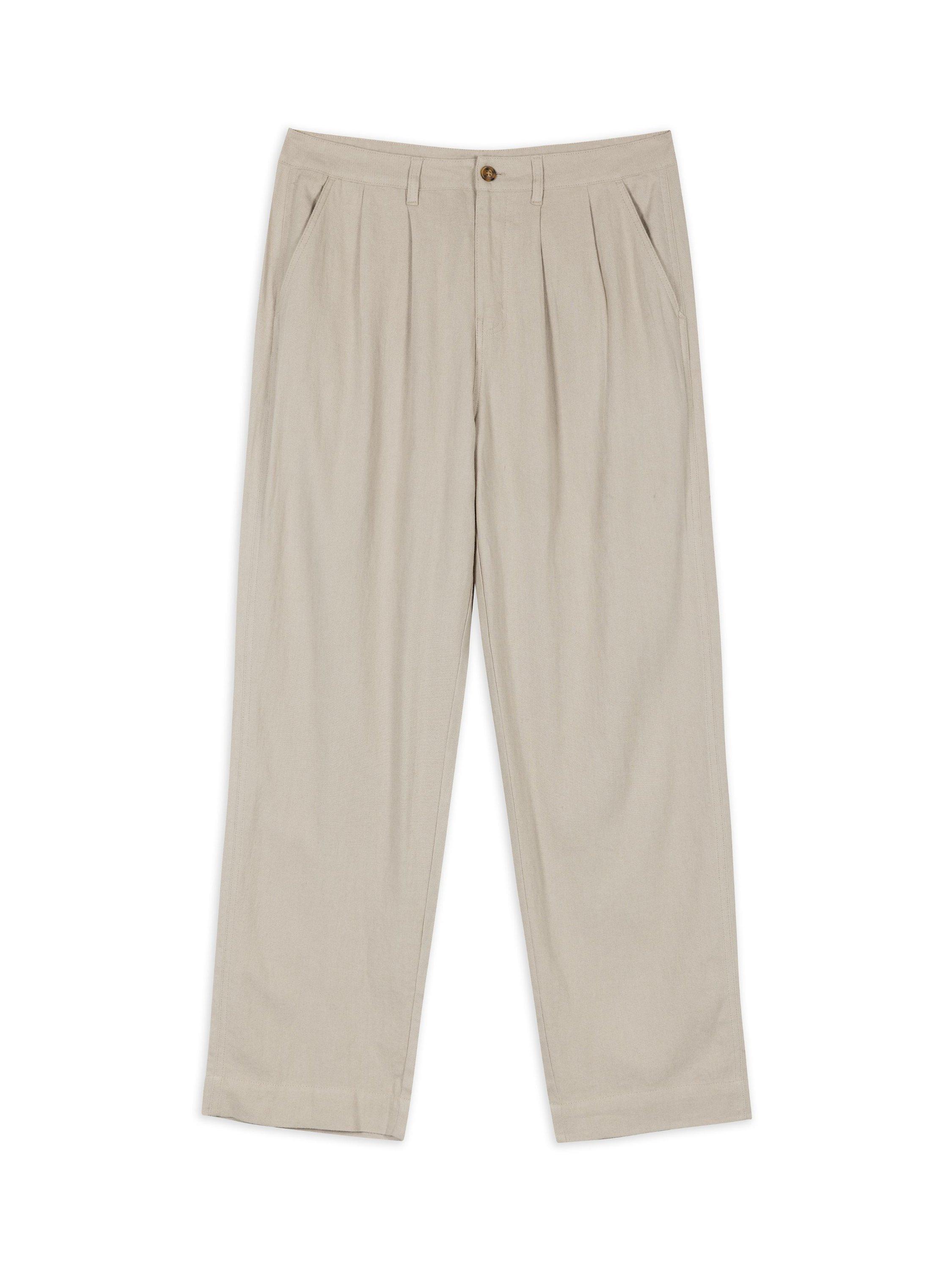 Chelsea Peers Linen Blend Wide Leg Trousers, Camel