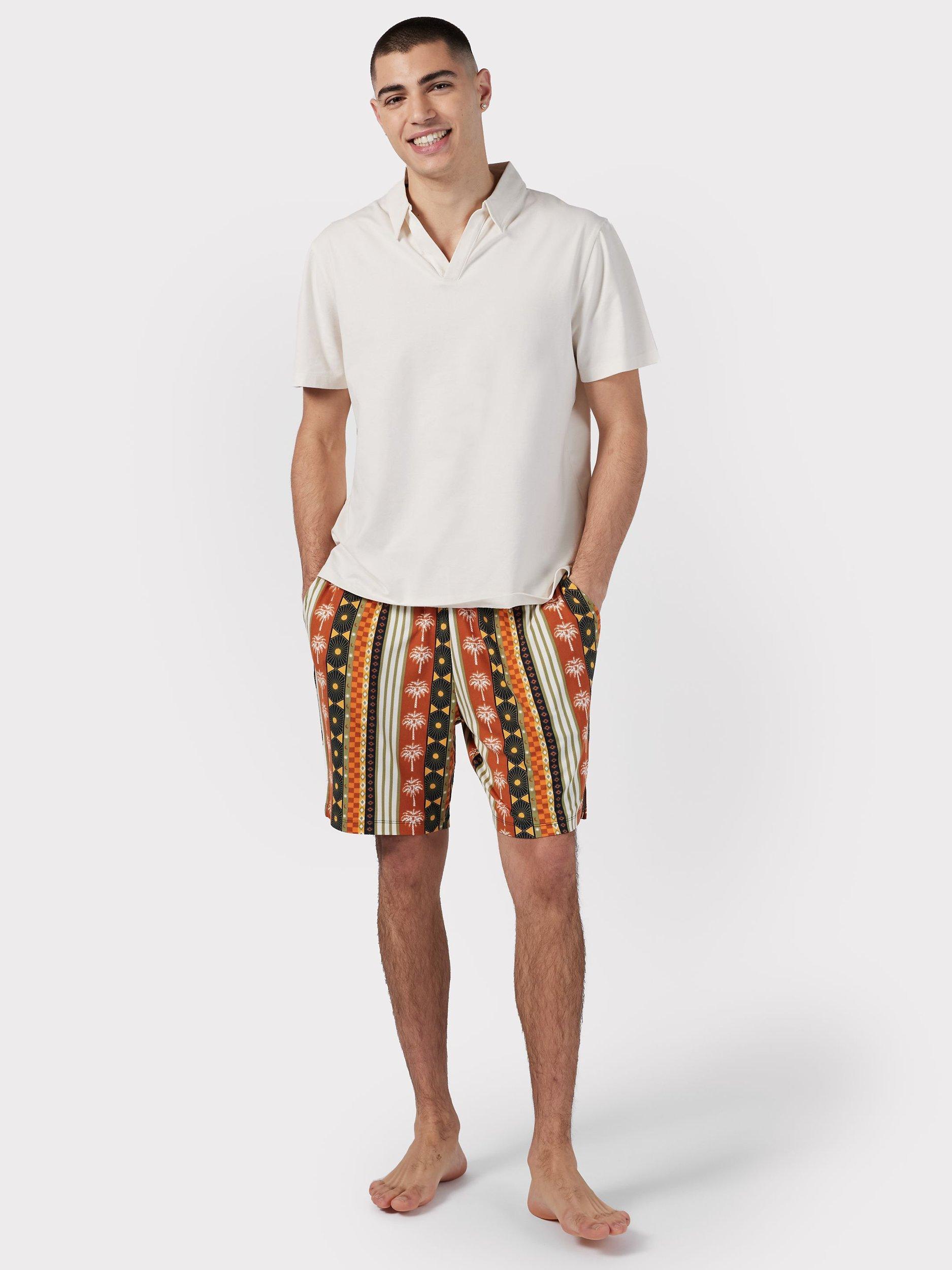 Chelsea Peers Graphic Palm Print Short Pyjama Set, Multi