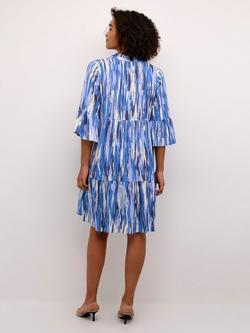 KAFFE Ariana Abstract Print Dress - view 2, Blue Abstract Print