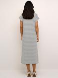 KAFFE Liddy Stripe Dress, Chalk/Black