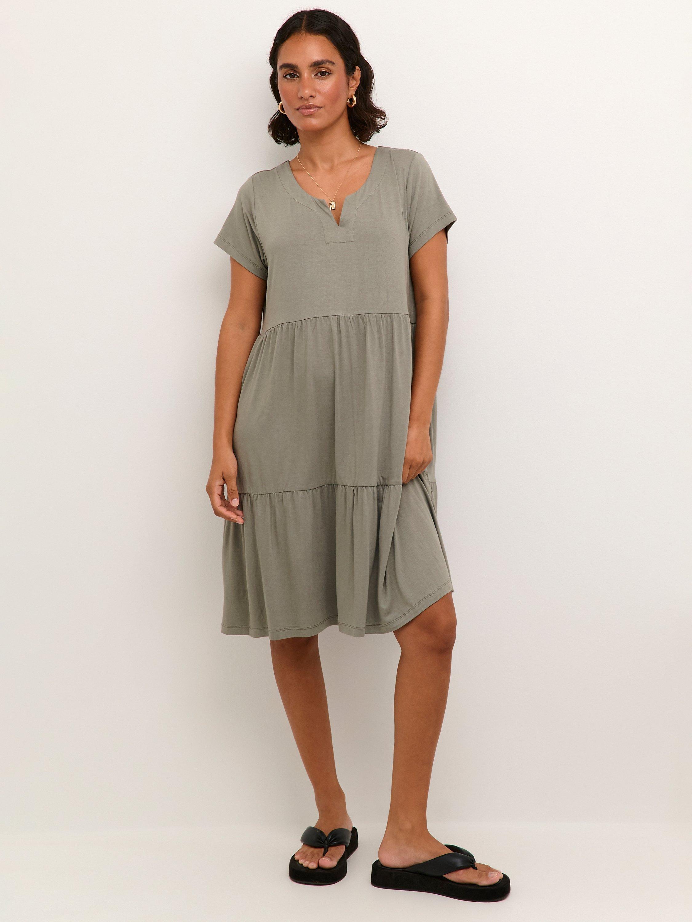 KAFFE Petra Jersey Dress, Vetiver