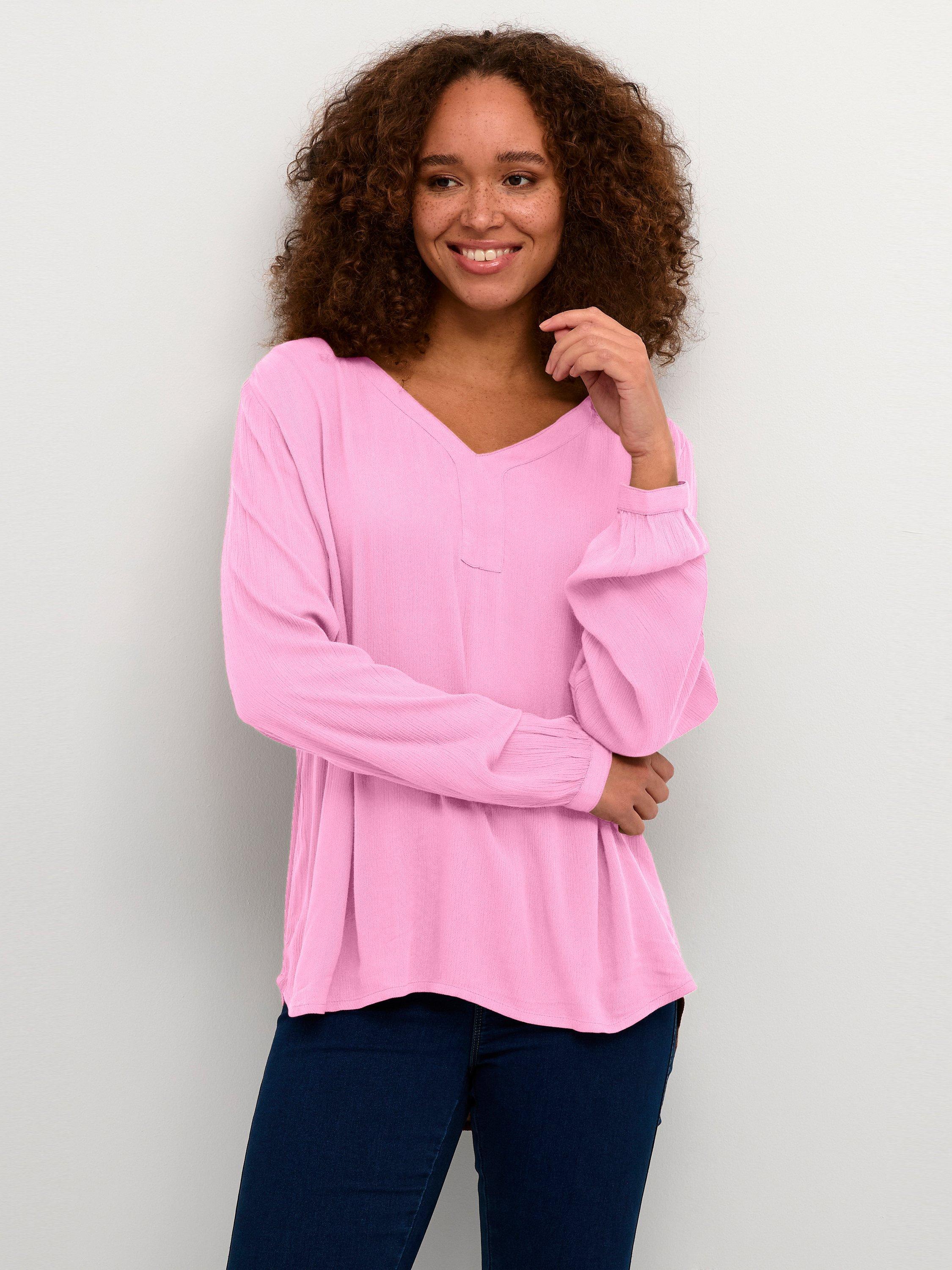 KAFFE Amber Long Sleeve Blouse, Rose Violet