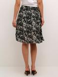 KAFFE Amber Snake Print Skirt, Black/White