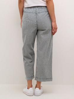 KAFFE Naya Stripe Trousers, Midnight/White - view 2, Midnight/White