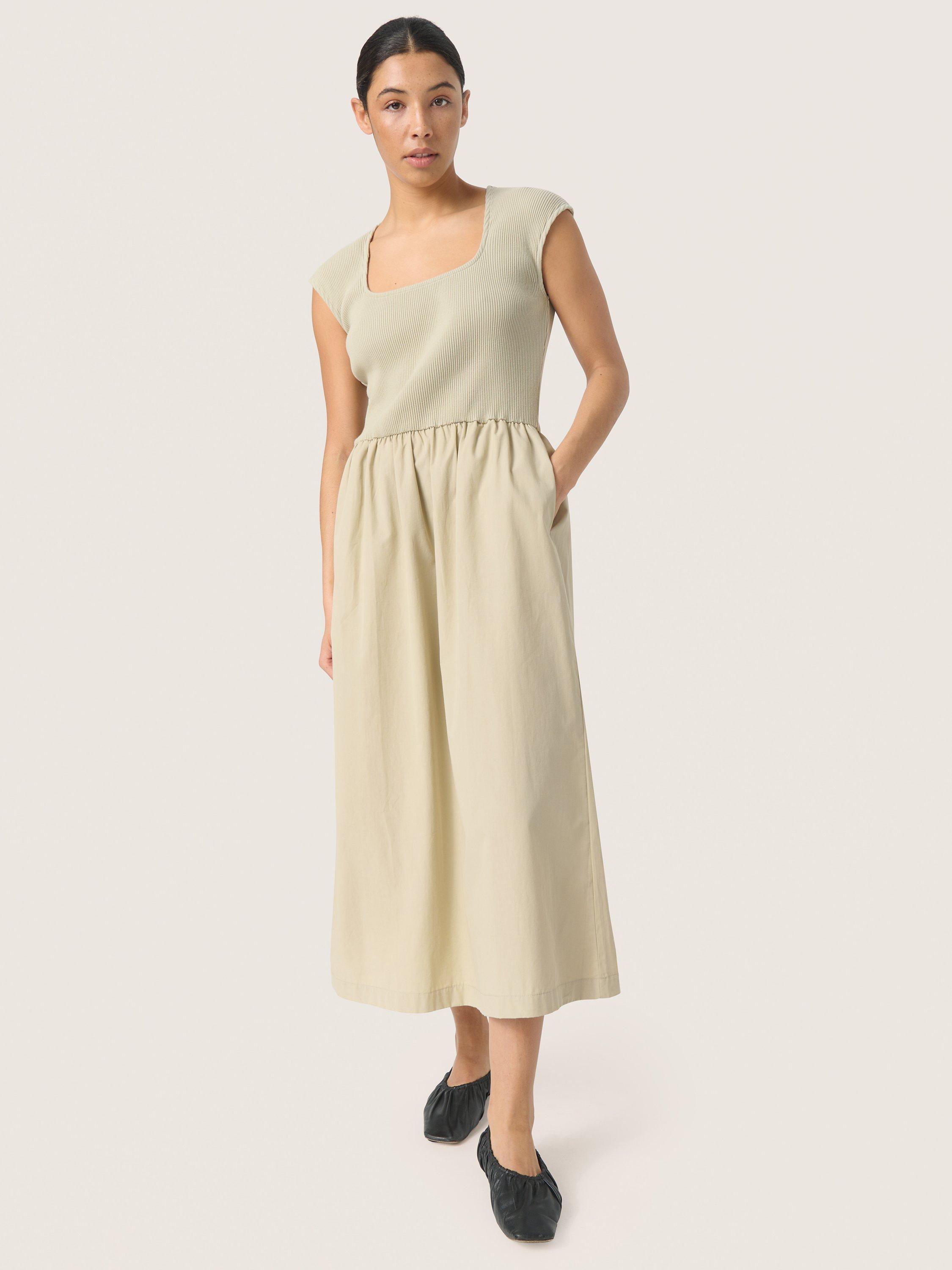 Soaked In Luxury Simone Fit Flare Midi Dress, Spray Green, XS
