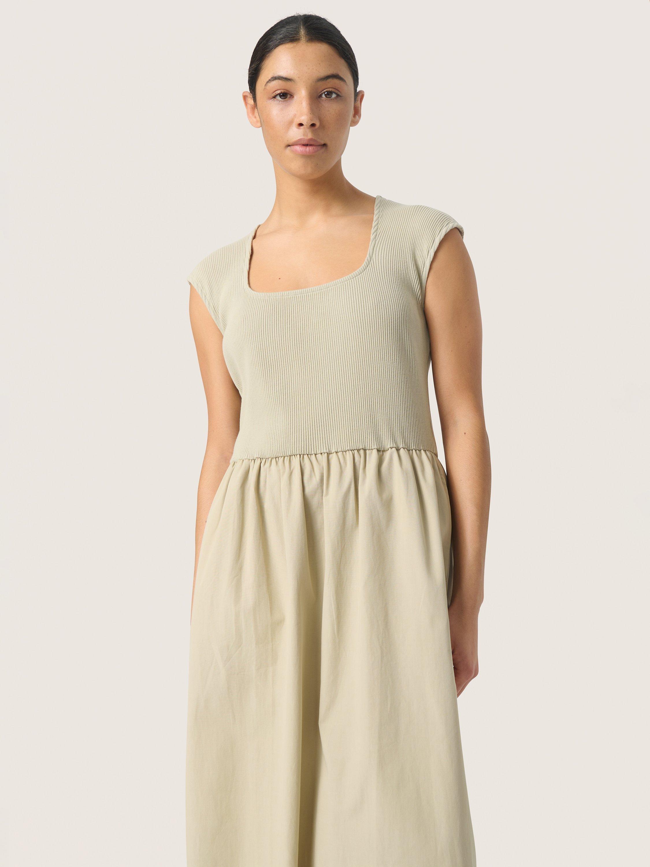 Soaked In Luxury Simone Fit Flare Midi Dress, Spray Green, XS