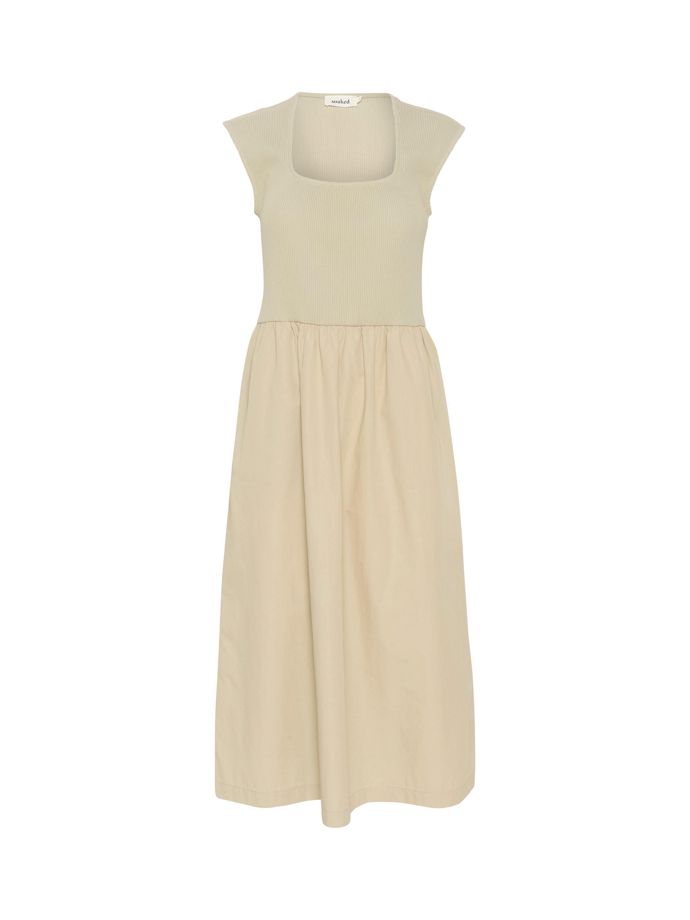 Soaked In Luxury Simone Fit Flare Midi Dress, Spray Green, XS