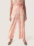 Soaked In Luxury Zaya Wide Leg High Waist Trousers, Apricot Dizzy