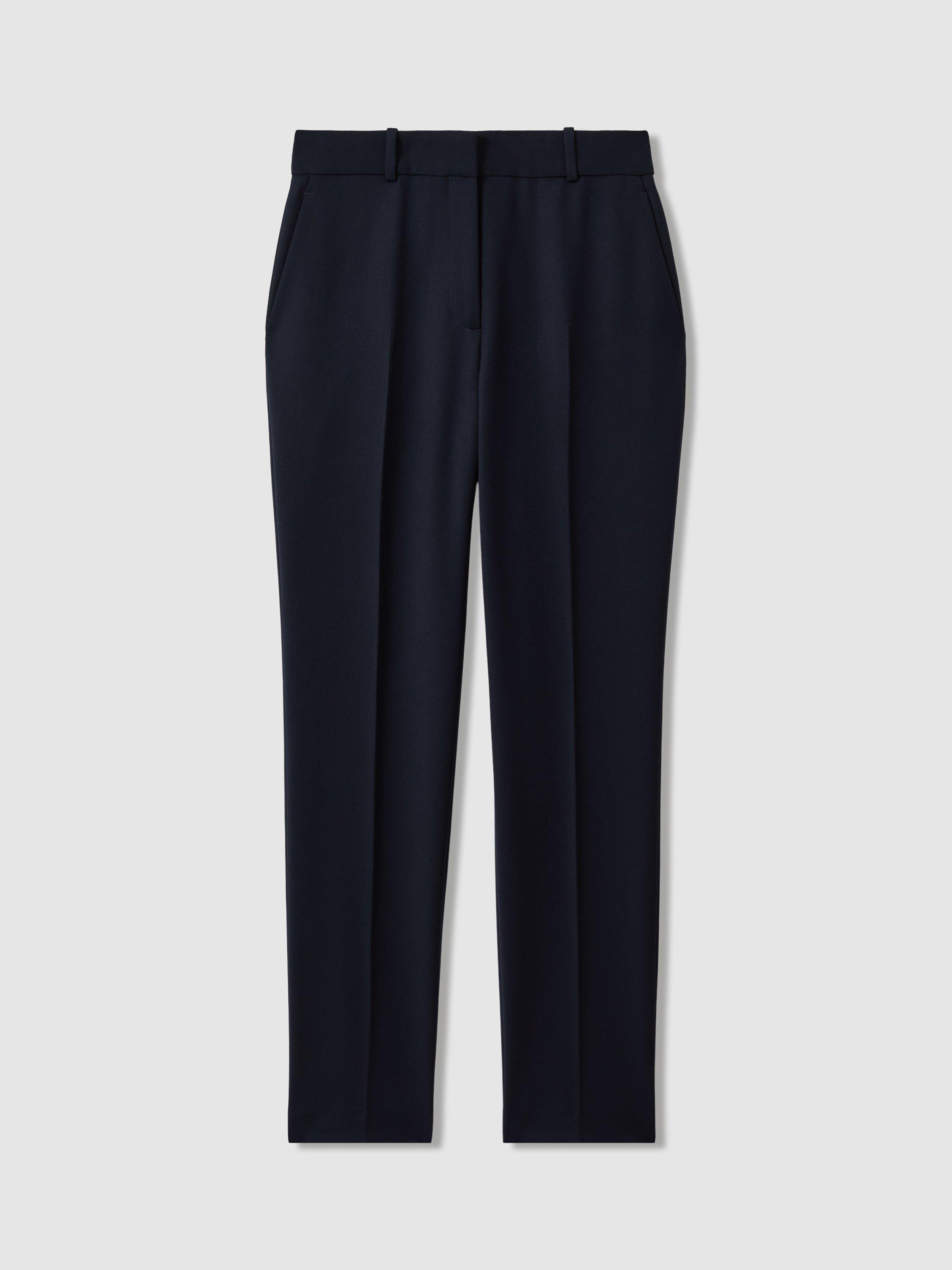 Product image 5 of 5, which shows Reiss Petite Gabi Slim Fit Suit Trousers, Navy, 6