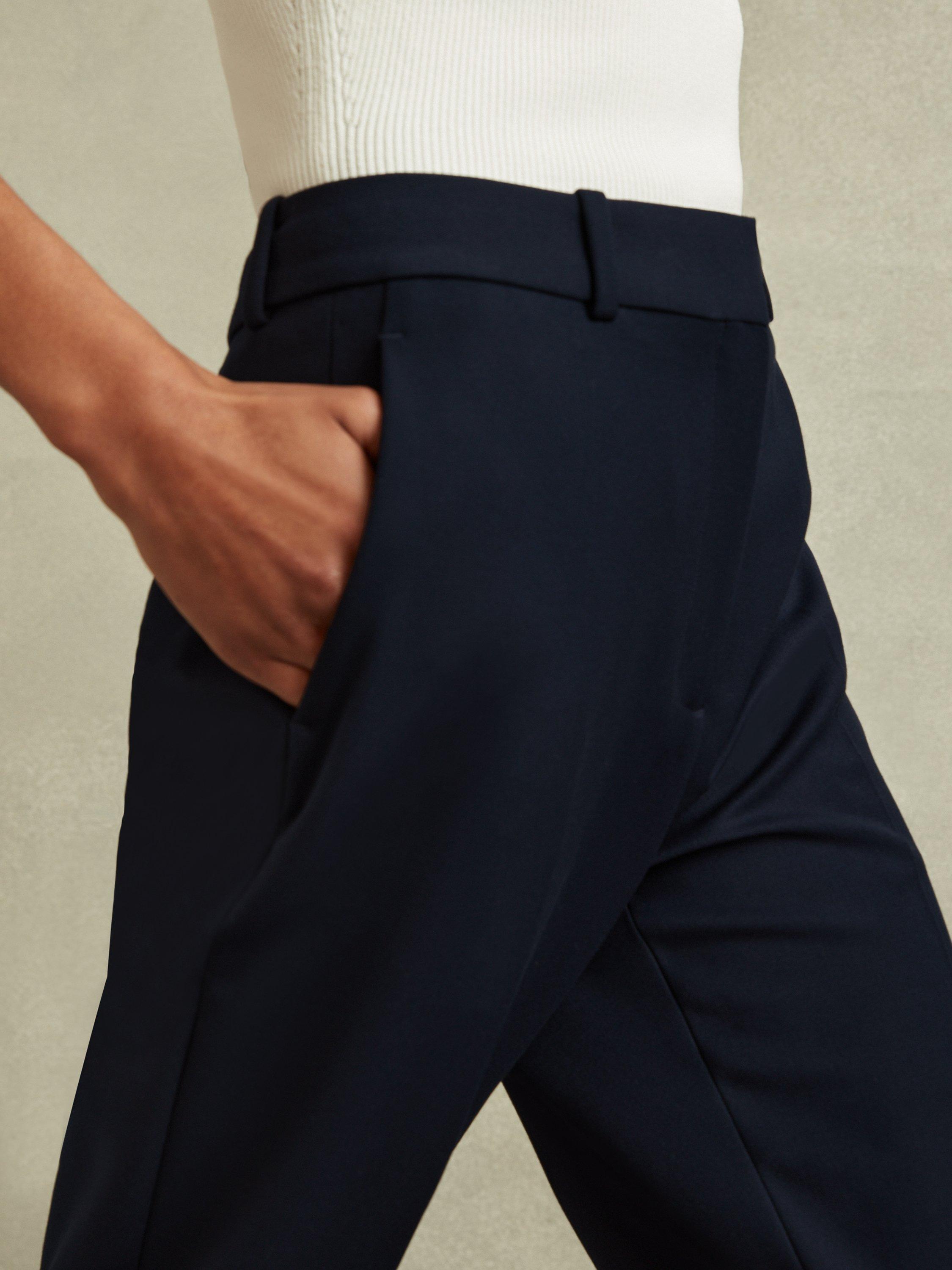 Product image 4 of 5, which shows Reiss Petite Gabi Slim Fit Suit Trousers, Navy, 6
