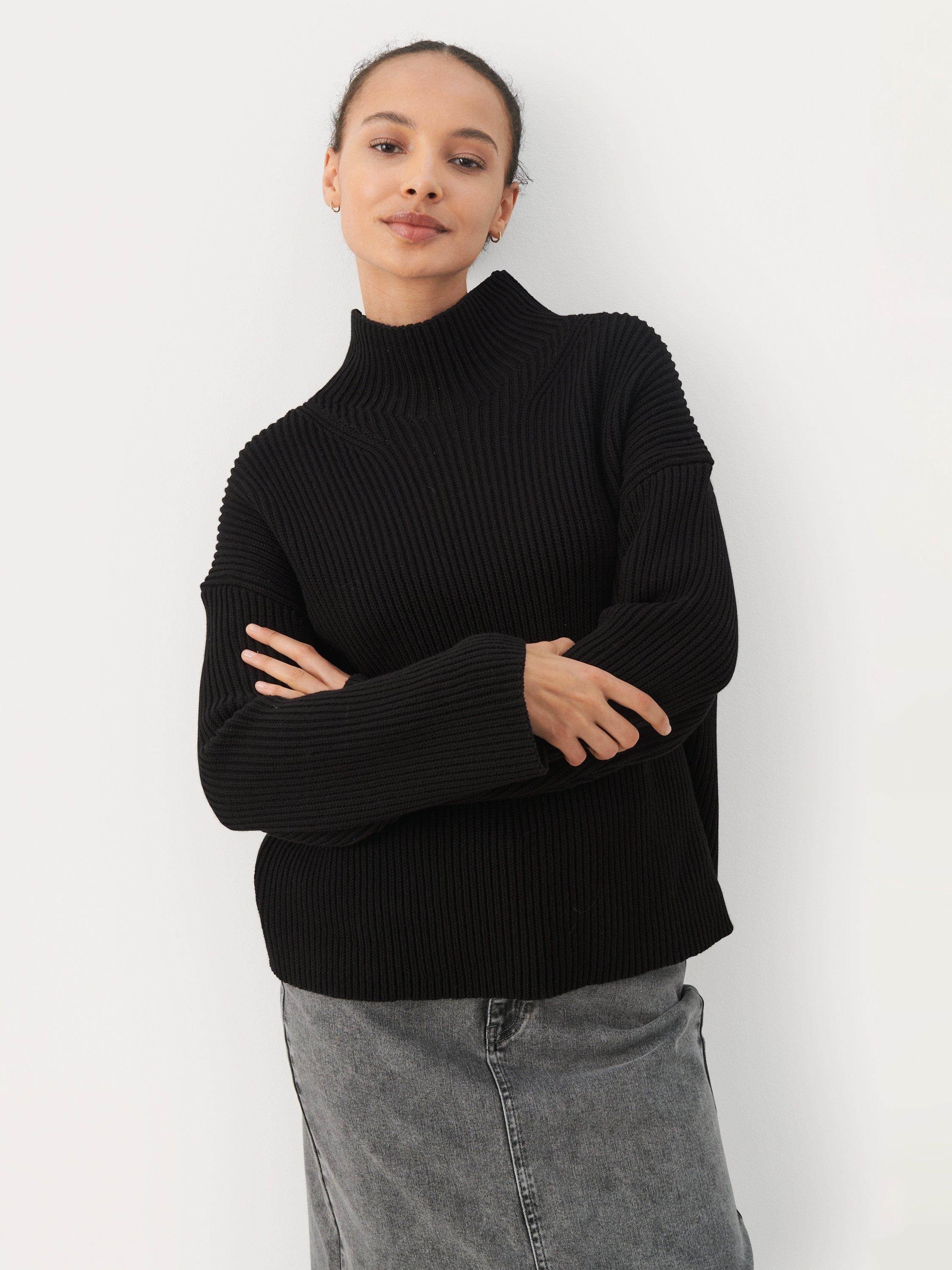 Part Two Angeline Oversized Rib Knit Jumper, Black, XS