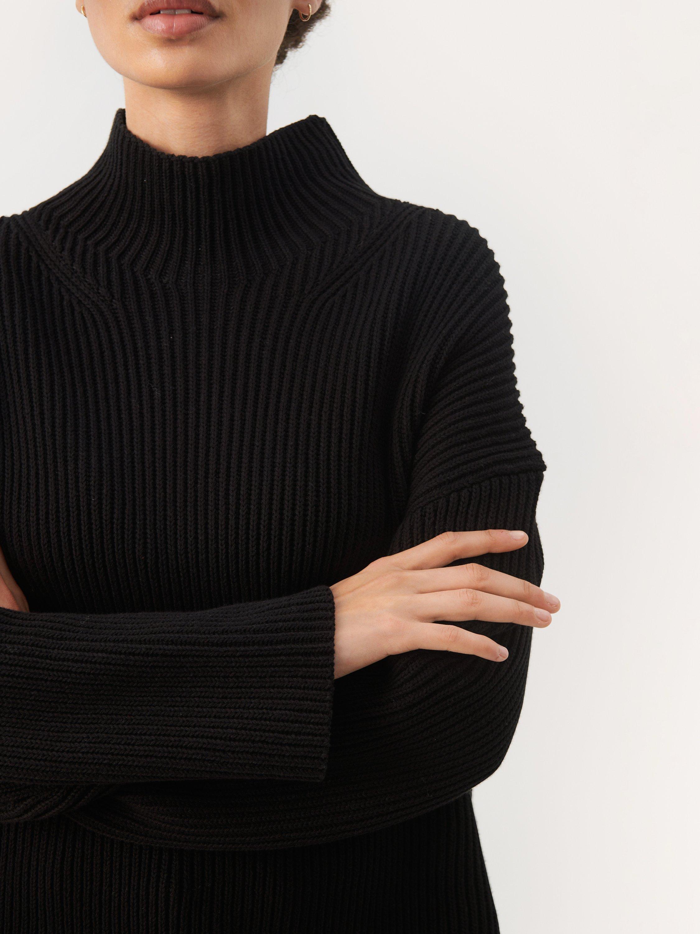 Part Two Angeline Oversized Rib Knit Jumper, Black, XS
