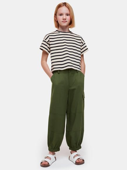 Whistles Kids' Little Grace Cargo Trousers, Khaki, Khaki