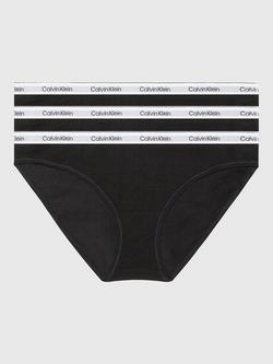 Calvin Klein Modern Logo Bikini Briefs, Pack of 3, Black