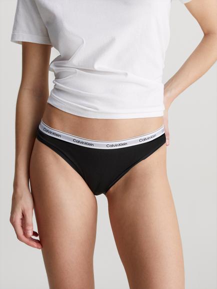 Calvin Klein Modern Logo Bikini Briefs, Pack of 3 - view 2, Black