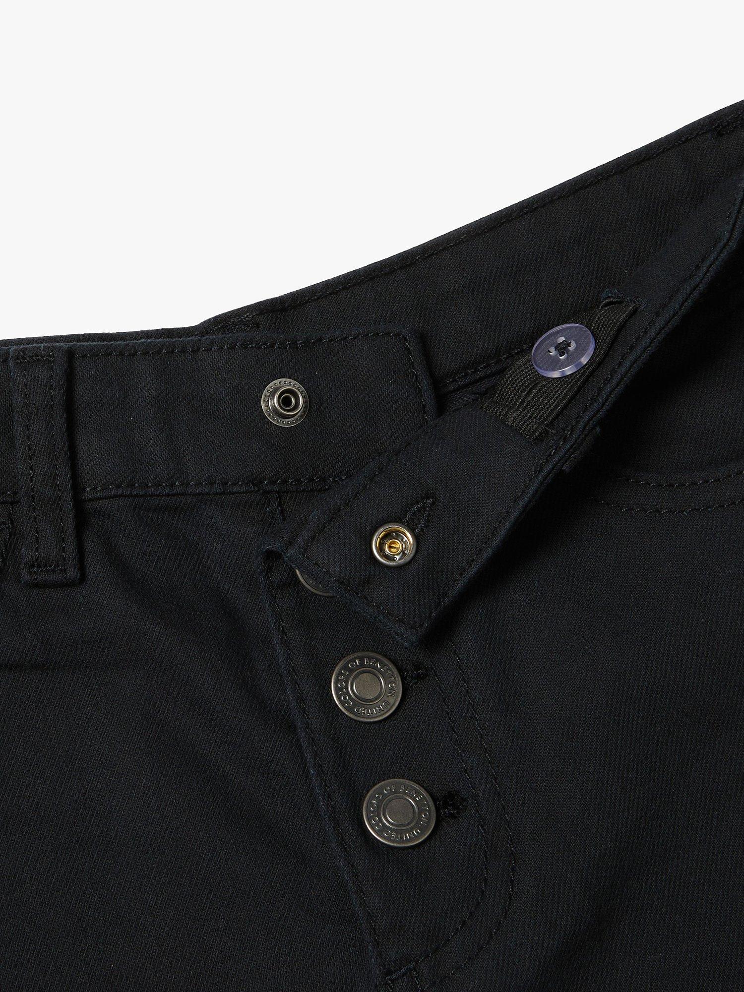 Product image 3 of 3, which shows Benetton Kids' High Waist Wide Fit Trousers, Black, 8-9 years