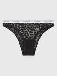 Calvin Klein Textured Brazilian Knickers, Black