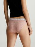 Calvin Klein Modern Logo Textured Cotton Bikini Briefs, Pink